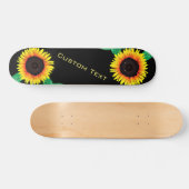 Zonnebloemen Skateboard - Aangepaste tekst en kleu (Horizontaal)