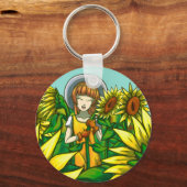 Zonnebloemen Sleutelhanger (Voorkant)
