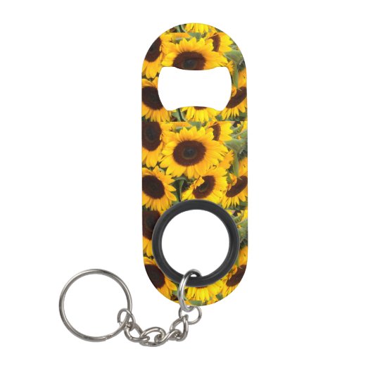 Zonnebloemen Sleutelhanger Flesopener Sleutelhanger Flessenopener (Voorkant)