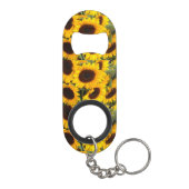 Zonnebloemen Sleutelhanger Flesopener Sleutelhanger Flessenopener (Achterkant)