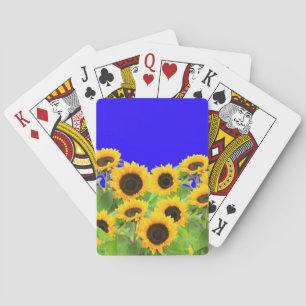 Zonnebloemen Spelkaarten Oekraïne Vlag kleuren Pokerkaarten