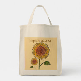 Zonnebloemen staan hoog tote bag