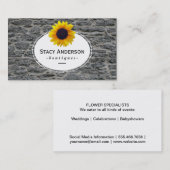 Zonnebloemen | Steen Visitekaartje (Voorkant / Achterkant)