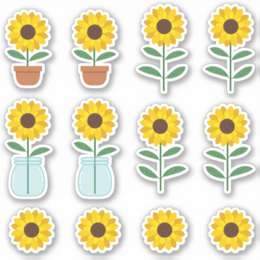 Zonnebloemen Sticker (Voorkant)