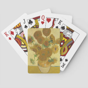 Zonnebloemen, Stilleven Olieverf Schilderij, Van G Pokerkaarten