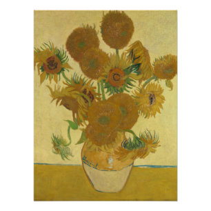 Zonnebloemen, Stilleven Olieverfschilderij, Van Go Perfect Poster