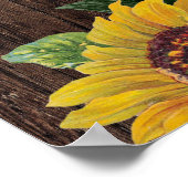 Zonnebloemen String Licht 50th Elke zondag Poster (Hoek)