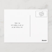 Zonnebloemen String Lights Country Wedding Dank u Briefkaart (Achterkant)