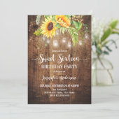 Zonnebloemen Sweet 16 Kaart (Staand voorkant)