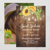 Zonnebloemen Sweet 16 Kaart (Voorkant / Achterkant)