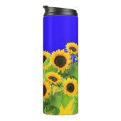 Zonnebloemen Thermische Tumbler Oekraïense vlag kl Thermosbeker (Geroteerd rechts)