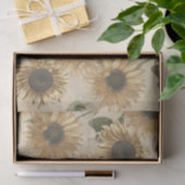  zonnebloemen tissuepapier (Geschenk)