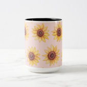 "Zonnebloemen" Tweekleurige Koffiemok (Center)