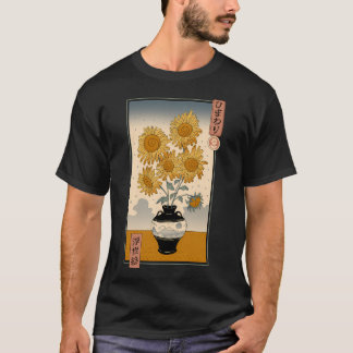Zonnebloemen Ukiyo-E T-shirt