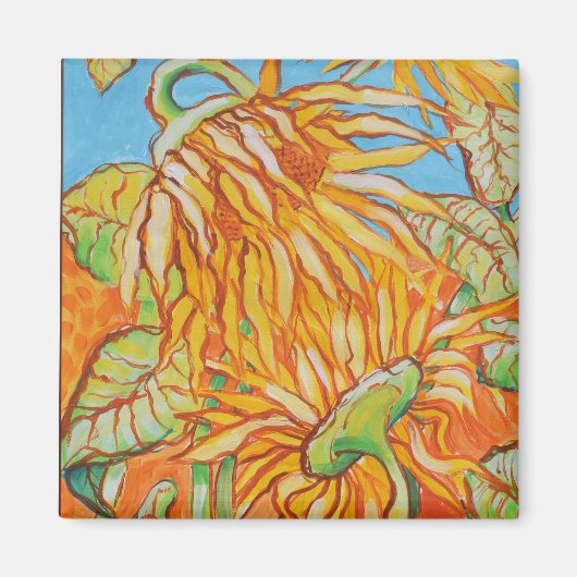 Zonnebloemen van Bruce Tunis Magneet (Voorkant)