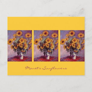 Zonnebloemen van Claude Monet Briefkaart