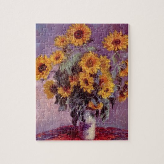 Zonnebloemen van Claude Monet Legpuzzel (Verticaal)