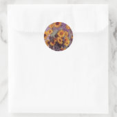 Zonnebloemen van Claude Monet Ronde Sticker (Tas)