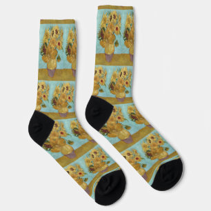 Zonnebloemen van Gogh - Blauwe en Gele Impressioni Sokken