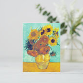 Zonnebloemen, Van Gogh Briefkaart (Staand voorkant)
