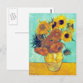 Zonnebloemen, Van Gogh Briefkaart (Voorkant / Achterkant)