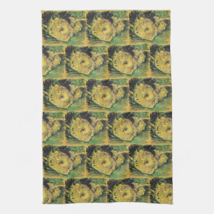 Zonnebloemen van Van Gogh - Helder Geel Bloemschil Theedoek