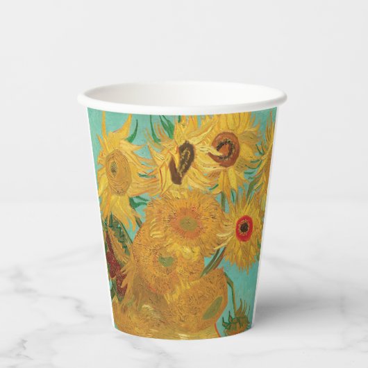 Zonnebloemen van Van Gogh Papieren Bekers (Voorkant)
