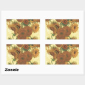 Zonnebloemen van Van Gogh Rechthoekige Sticker (Vel)
