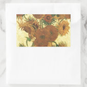 Zonnebloemen van Van Gogh Rechthoekige Sticker (Tas)