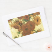 Zonnebloemen van Van Gogh Rechthoekige Sticker (Envelop)
