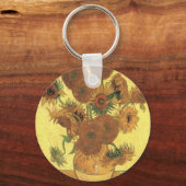 Zonnebloemen van Van Gogh Sleutelhanger (Voorkant)