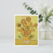 Zonnebloemen van Vincent Van Gogh Briefkaart (Staand voorkant)