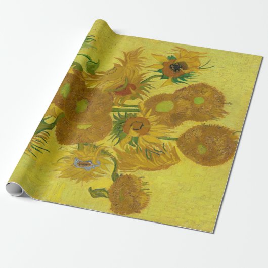 Zonnebloemen van Vincent van Gogh Cadeaupapier (Uitgerold)