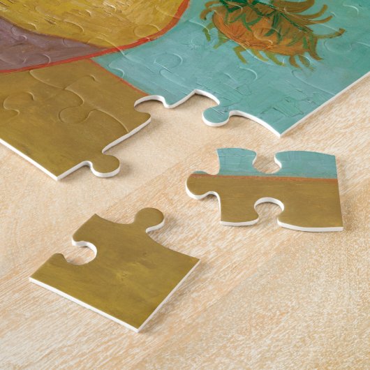 Zonnebloemen van Vincent Van Gogh Legpuzzel (Zijkant)