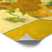 Zonnebloemen van Vincent Van Gogh Poster (Hoek)