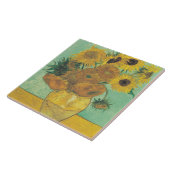 Zonnebloemen van Vincent Van Gogh Tegeltje (Zijkant)