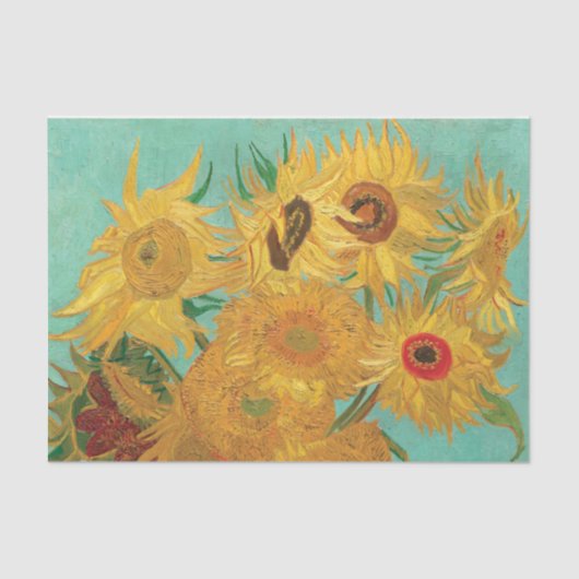 Zonnebloemen van Vincent Van Gogh Tissue Paper Tissuepapier (Voorkant)