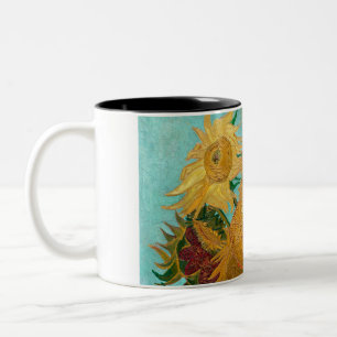 Zonnebloemen van Vincent van Gogh Tweekleurige Koffiemok