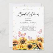 Zonnebloemen veld vlinders rustiek Vrijgezellenfee Kaart (Voorkant)