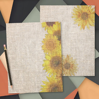 Zonnebloemen Versierd Dubbelzijdig Scrapbook Papie