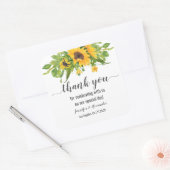 Zonnebloemen Vierkante Sticker (Envelop)