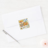 Zonnebloemen - Vierkante Stickers (Envelop)