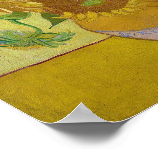 Zonnebloemen, Vincent van Gogh, 1889 Poster (Hoek)