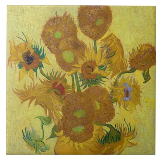 Zonnebloemen, Vincent van Gogh Tegeltje (Voorkant)