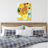 Zonnebloemen - Vincent Willem van Gogh Canvas Afdruk (Insitu (Slaapkamer))