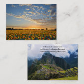 Zonnebloemen Visitekaartje 2 (Voorkant / Achterkant)