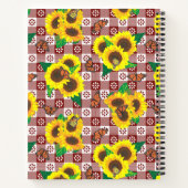 Zonnebloemen Vlinders Red Gingham Recept Notitieboek (Achterkant)