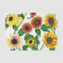 Zonnebloemen Vloeipapier