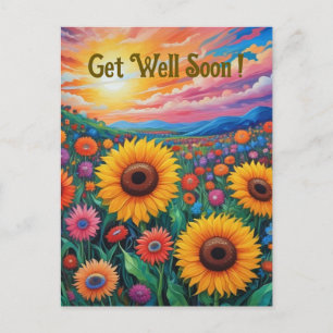 Zonnebloemen Voelen Zich Beter Van Gogh Stijl Post Briefkaart