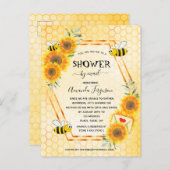 Zonnebloemen voor bijen baby shower per post briefkaart (Voorkant / Achterkant)